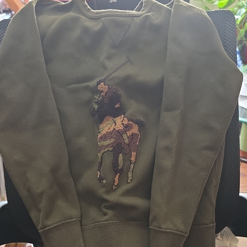 Polo by Ralph Lauren Green Sweatshirt with Embroidered Logo